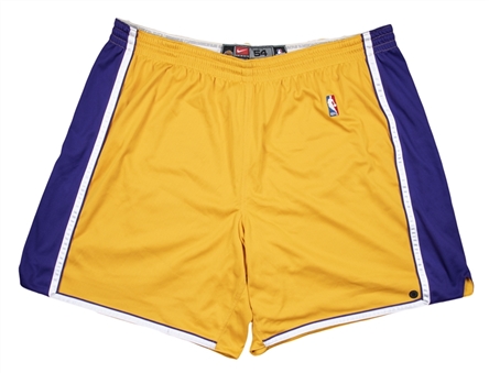 1999-2000 Shaquille ONeal Game Used Los Angeles Lakers Home Shorts - First NBA Championship Season (Sports Investors Authentication)